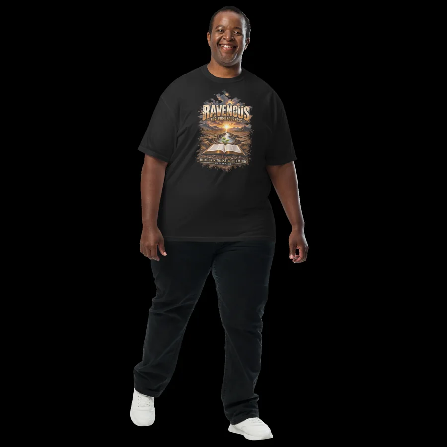 Ravenous for Righteousness actual shirt mockup